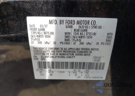 2017 Lincoln Mkx Reserve from USA, damaged, VIN 2LMPJ8LPXHBL34677